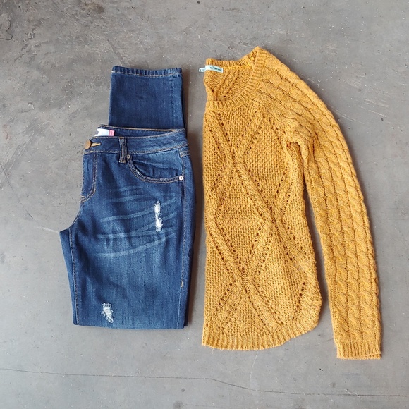 Maurices Sweaters - Maurices Golden Mustard Yellow Knit Sweater medium